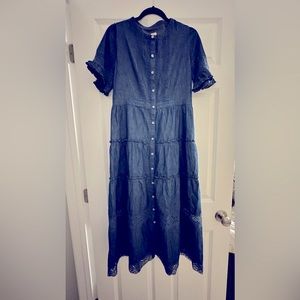 Gap x Love Shack chambray dress NWT